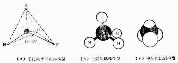 根据实际测得的原子半径和键长按比例制成的模型