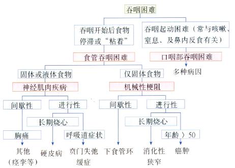 分析症状，推导吞咽困难的诊断